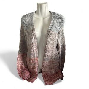 Cupio Multicolor Open-Front Cardigan